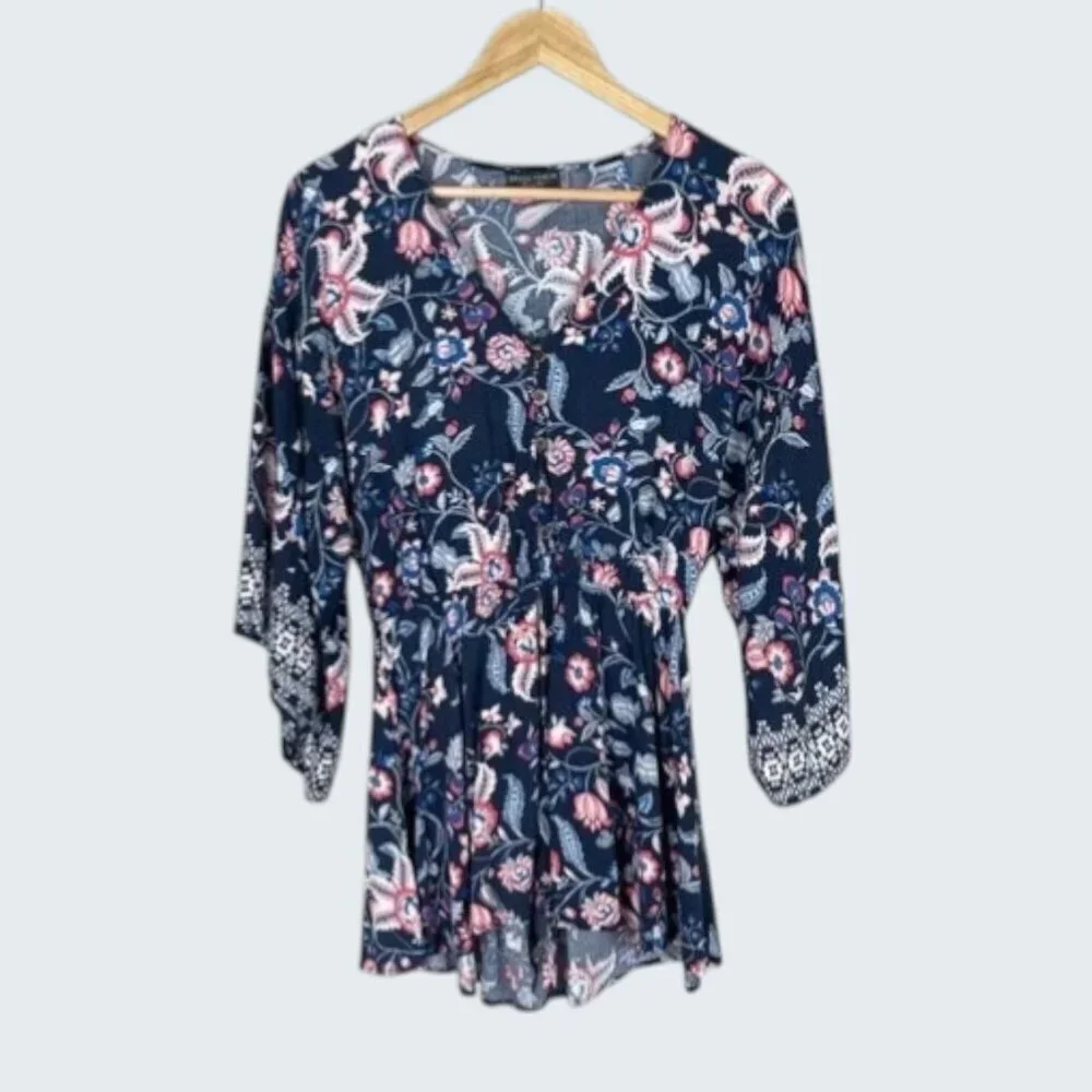 DRESS FORUM LOS ANGELES FLORAL PRINT SHORTS ROMPER